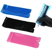 MASSA 100/boîte Sacs de protection auto-adhésifs élargis anti-poussière pour stylo de machine à tatouer, pour artistes PMU et maquillage permanent