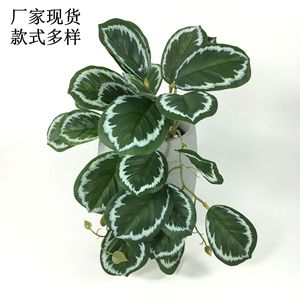 Artificial Plant Vines Monstera <b>Leaves</b> <b>Wall</b> <b>Decor</b> Greenery 3D Printed Pothos <b>Leaves</b> Wedding Home <b>Decor</b> Props - Product Image 4