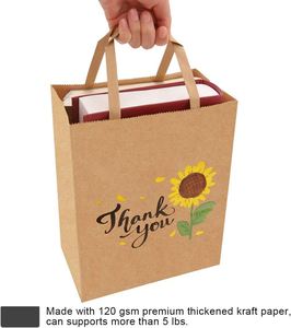 Sacs en papier avec poignées, logo personnalisable imprimé, sacs en papier kraft, sacs en papier pour le shopping - Product Image 6