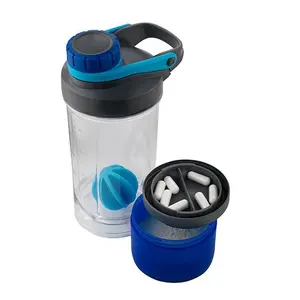 500ml Sports Workout Fitness Protein Powder Shaking Cup Outdoor Sports Water Cup Space Cup With Storage For Gym Powder Box
