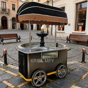 Carrito de Helados Móvil, Kiosco Ambulante, Carrito de Flores para Exteriores - Product Image 5
