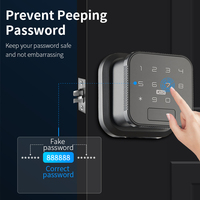 Serrure de porte intelligente Volibel OEM Tuya en alliage de zinc avec bouton rotatif, empreinte digitale biométrique, mot de passe et accès sans clé via application pour porte en acier