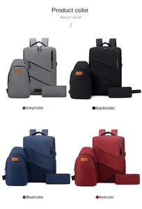 Sac à dos pour ordinateur portable avec logo imprimé, pour affaires et loisirs, avec port USB, fermeture éclair étanche, sac de voyage imperméable - Product Image 3