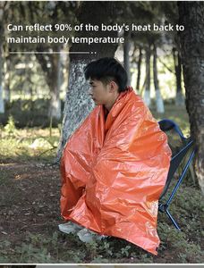 Compact Foil Emergency <b>Sleeping</b> Bag for Outdoor Hiking and Car Kit Custom - Product Image 3