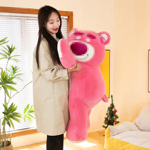 Oso de Peluche de Fresa Rosa Durmiendo, Juguete de Peluche de Dibujos Animados, Almohada de Sofá, Muñeca Lotsoed, Regalo de Cumpleaños para Niñas - Product Image 2