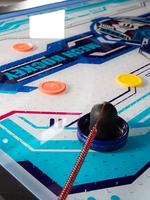 Hockey sur air professionnel 2 joueurs, équipement de hockey sur glace à monnayeur, jeu d'arcade avec lumières RGB et affichage numérique