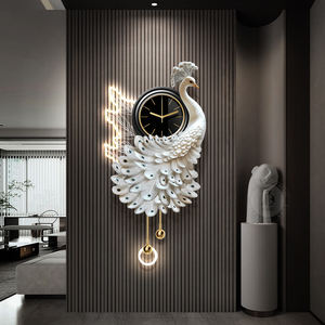 ภาพวาดติดผนังพื้นหลังของห้องนั่งเล่นระดับไฮเอนด์<span class=keywords><strong>สาม</strong></span><span class=keywords><strong>มิติ</strong></span>จี้ทำจากโลหะพร้อ<span class=keywords><strong>ม</strong></span>ไฟ LED - Product Image 4