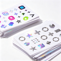 Autocollants holographiques Haoxuan Future en PVC, graphiques numériques en métal à pixels, décalcomanies découpées UV en feuille arc-en-ciel