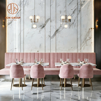 Ensemble de mobilier de café et de restaurant en marbre, canapé, banquette, chaise et table pour café