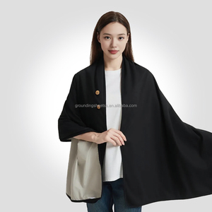 Blocco EMF Anti-radiazioni RFID schermatura scialle Unisex Casual lungo largo per la famiglia all'aperto grigio abbigliamento tradizionale cinese - Product Image 5