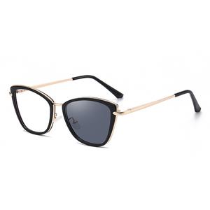95290 Nuevas <span class=keywords><strong>Gafas</strong></span> de Moda Retro con Diseño de Ojo de Gato para Mujer, Anti Luz Azul, Lentes Fotocromáticas, Logotipo Personalizable - Product Image 3