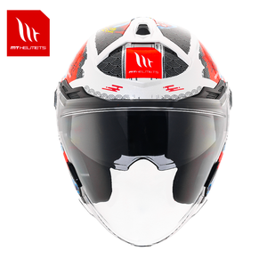 Cascos MT para Motocicleta, Casco Abierto con Diseño Gráfico, Carcasa de ABS, Visera Transparente, Homologación ECE, Liberación Rápida - Product Image 2
