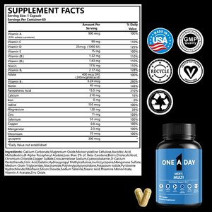 Cápsulas de Multivitaminas Diarias <span class=keywords><strong>para</strong></span> Hombre, 22 Vitaminas <span class=keywords><strong>y</strong></span> Minerales con <span class=keywords><strong>Zinc</strong></span>, <span class=keywords><strong>Magnesio</strong></span>, Licopeno, Suplemento Dietético Sin Gluten <span class=keywords><strong>y</strong></span> Sin OMG - Product Image 6