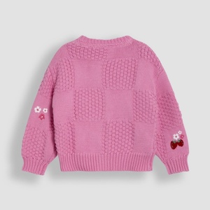 <span class=keywords><strong>Cardigan</strong></span> <span class=keywords><strong>in</strong></span> <span class=keywords><strong>cotone</strong></span> 100% ricamato con maglioni per ragazze rosa fragola - Product Image 6