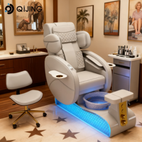 Fauteuils de Massage Électriques de Pédicure Style Européen Fauteuil Spa pour Pieds à Lumière Flottante Ensemble de Fauteuils Manucure Pédicure pour Salon de Beauté