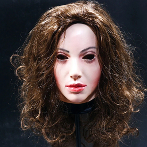 <span class=keywords><strong>Maschera</strong></span> Realistica in Lattice Viso da <span class=keywords><strong>Donna</strong></span> per Halloween Ballo in <span class=keywords><strong>Maschera</strong></span> Drag Queen Travestimento <span class=keywords><strong>Costume</strong></span> da Sissy Transgender - Product Image 6