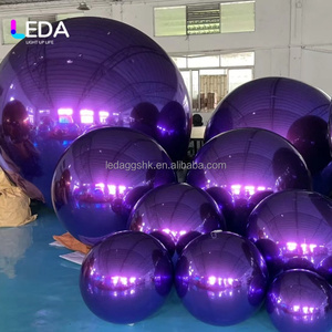 Boule gonflable géante lisse dorée, argentée, rose, boules brillantes, ballons de fête, décoration d'événements de mariage, Noël, grande boule miroir - Product Image 2