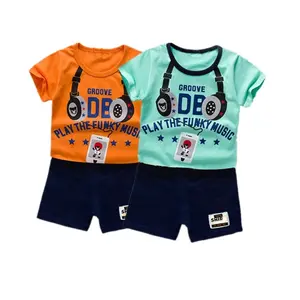 China Manufacturer Wholesale Promotional Children Clothes Cute Cotton Kids Boy Clothes Set