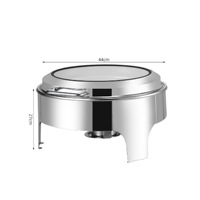 Chauffe-Plat Professionnel en Acier Inoxydable pour Hôtels, Buffets, Réceptions et Traiteurs – Ensemble Chauffe-Plats pour Maintien au Chaud des Aliments