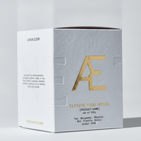 Boîte d'emballage en papier de coton recyclé, gaufrée, finition mate, carton STE pour nettoyant visage et soins de la peau