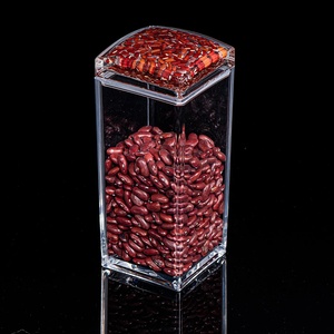 5831 900ML Tiêm Vuông Lớn Kẹo Chai Kín Nhựa Lưu Trữ Bin <span class=keywords><strong>Cookie</strong></span> Container Thực Phẩm Acrylic Kín <span class=keywords><strong>Jar</strong></span> - Product Image 4
