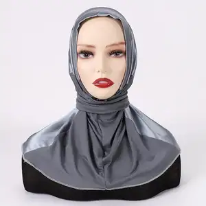 customize Modal hijab Jersey cap neck cover Ready to wear hijab with buttons Bandage Instant Hijabs Supplier