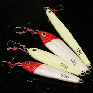 Señuelo de pesca de 25g, 30g, 40g, 50g, con anzuelo de placa de hierro, que brilla en la oscuridad, para pesca en agua salada. - Product Image 2