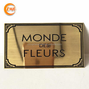 Personnalisé auto-adhésif de haute qualité gravé/imprimé en laiton en métal logo <span class=keywords><strong>plaque</strong></span> - Product Image 5