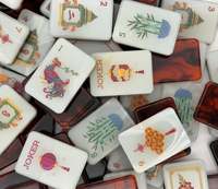 Jeu de tuiles de mahjong américain de qualité supérieure, motif écaille de tortue, tuiles en acrylique avec un design classique d'inspiration asiatique orientale