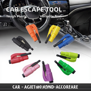 Marteau de sécurité en plastique Portable outil d'évacuation d'urgence brise-vitre multifonction avec coupe-ceinture de sécurité brise-verre de voiture - Product Image 2