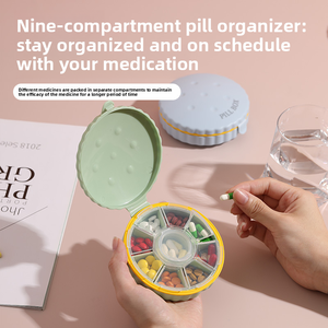Boîte à médicaments portable en plastique, petite, anti-poussière, avec compartiments, pour le voyage, boîte de <span class=keywords><strong>rangement</strong></span> pour bijoux, boîte de distribution de médicaments, personnalisable - Product Image 6