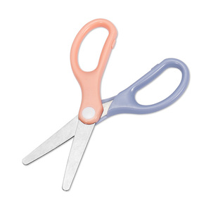 Office Scissors Stainless Steel Straight Head Purple Powder Home Use Bulk Size - Product Image 2