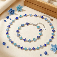 Bracelet et collier en acier inoxydable 316L Cleef Zircon, trèfle à quatre feuilles, délicat, plaqué or 18K PVD, bijoux pour femmes, ensembles cadeaux
