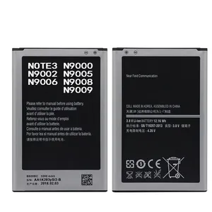 מדגם חינם עבור SAMSUNG מקורי סוללה B800BE B800BC גלקסי הערה 3 Note3 N9006 N9005 N900 N9009 N9008 N9002 NFC 3200mAh