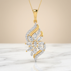 Collar con Colgante Floral de Plata y Moissanita, con Brillantes Piedras en Forma de Flor y Cadena Fina para Mujer, Joyería Elegante y Moderna, Nuevo - Product Image 4