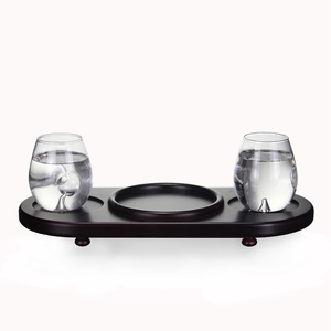 Service de carafe original en verre cristal et whisky, professionnel, ensemble unique pour alcool à personnaliser avec 2 verres et Base en bois pour le vin et la liqueur - Product Image 5