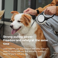 Laisse rétractable pour animaux de compagnie Vansity avec verrouillage de sécurité, réfléchissante, réglable, 2,5 m, pour la promenade en extérieur, pour chien et chat