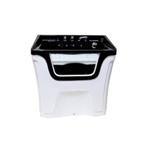 Baignoire Spa Multifonctionnelle pour Animaux de Compagnie, Sûre et Automatique avec Fonction Vagues et Lumières, Baignoire Lactée pour Chiens et Chats, pour Douche et Toilettage d'Animaux P-026D