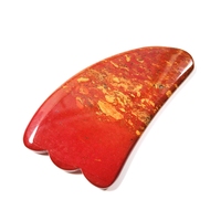 Planche de Gua Sha en forme de griffe personnalisée Huiying Beauty Care, en pierre de jaspe Mookaite, grattoir traditionnel