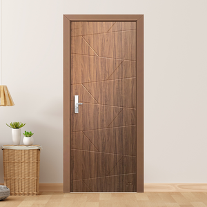 Modèle moderne 3D de porte extérieure en MDF style coulissant de plusieurs tailles prix bas personnalisé ODM fabricant du Vietnam principalement en bois PVC - Product Image 1