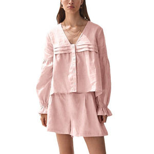 Custom <span class=keywords><strong>Sensual</strong></span> de manga larga para mujer, pijamas exquisita comodidad de lujo en sedoso/ - Product Image 2