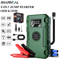 SHARMEAL Fabricant OEM&ODM Démarreur de Voiture Portable 4-en-1 avec Batterie Externe 12V 6000mAh et Pompe à Air