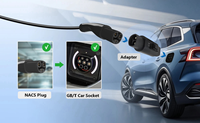 Adaptateur de chargeur NACS vers GBT EV 32A 7KW Adaptateur de charge de voiture Tesla vers GBT Fast EV sans fil avec verrouillage antivol