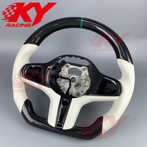 Volant de course en fibre de carbone sergé pour BMW G20 G30 X5 G05 G42 G80 M3 G82 330i M550i X3 G01 LCI 540i M4 M240i F30 F10 - Product Image 2