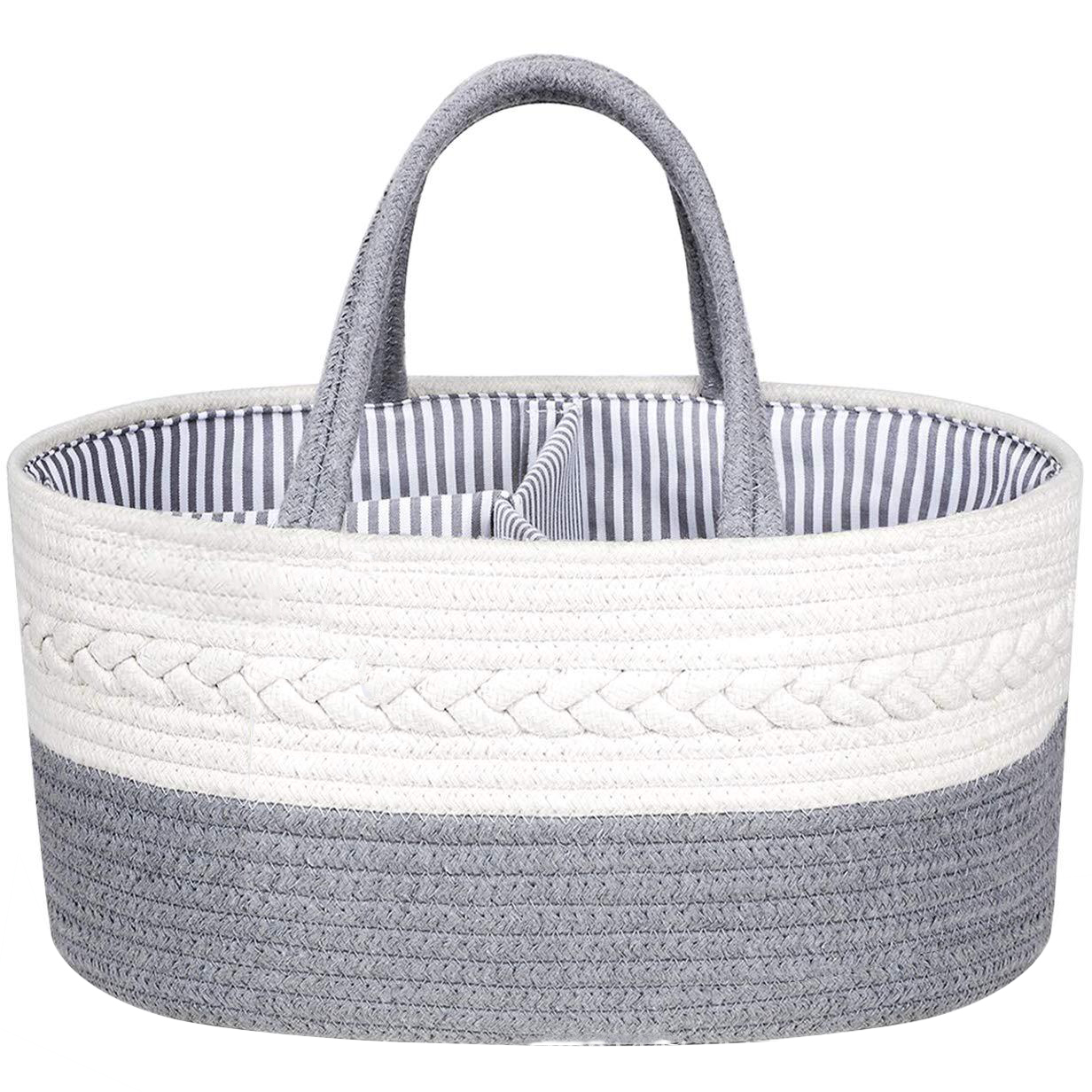 Органайзер для детских подгузников Caddy, корзина из хлопковой веревки, корзина для детских подгузников, корзина для хранения предметов первой необходимости