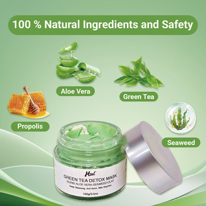 Masque facial détox au thé vert pour un nettoyage en profondeur, un contrôle du sébum et une purification des pores, des points noirs et des impuretés pour tous les types de peau - Product Image 3