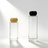 Bouteille diffuseur en verre cylindrique transparent blanc de haute qualité, vide, pour aromathérapie