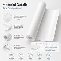 Tapis de protection pour tiroirs et étagères en EVA blanc solide, antidérapant, imperméable, facile à découper, pour rangement de cuisine