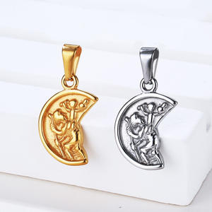 Buen diseño personalizado oro hombres joyería colgante regalo acero inoxidable roto San Cristóbal colgante encanto para collar Accesorios - Product Image 1