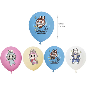Labubu Tema 12-Inch Látex Balões Set Cartoon Party <span class=keywords><strong>Supplies</strong></span> para Decorações de Aniversário Infantil - Product Image 6